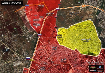Червонец: Обзор карты боевых действий, оперативная сводка по Сирии 15.09.2016