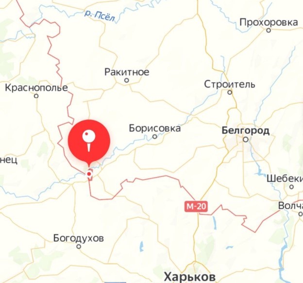 Село Козинка Белгородская область на карте.